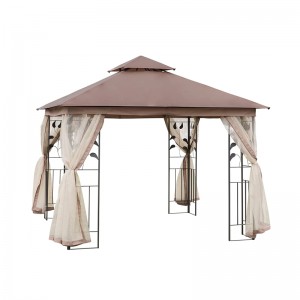 10 \\\\ x 10 \\\\ \'χάλυβα υπαίθρια αίθριο gazebo garden canopy με αφαιρούμενες κουρτίνες ματιών