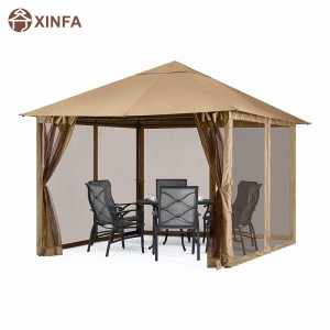 10x · 10ft υπαίθρια αίθριο gazebo θόλο με κουνουπιών δίχτυ για γκαζόν, κήπο, αυλή, καφέ